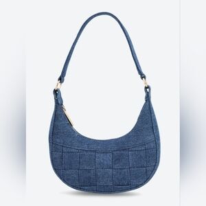 Mali + LiliLeilani Woven Denim Baugette Bag | Blue Denim Shoulder Bag